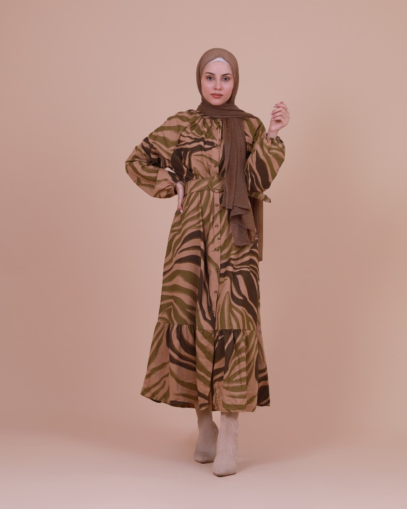 LEAVES CHAMOIS DRESS
